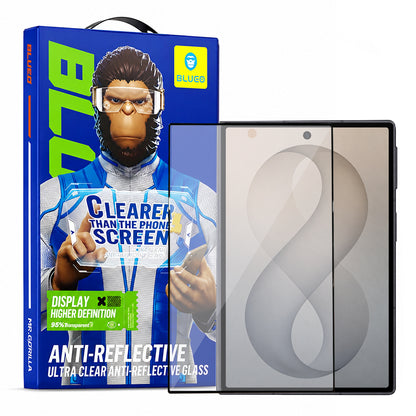 Folie de protectie Ecran Exterior Blueo Anti-Reflective HD pentru Samsung Galaxy Z Fold8 F976, Sticla Securizata, Full Glue, Neagra
