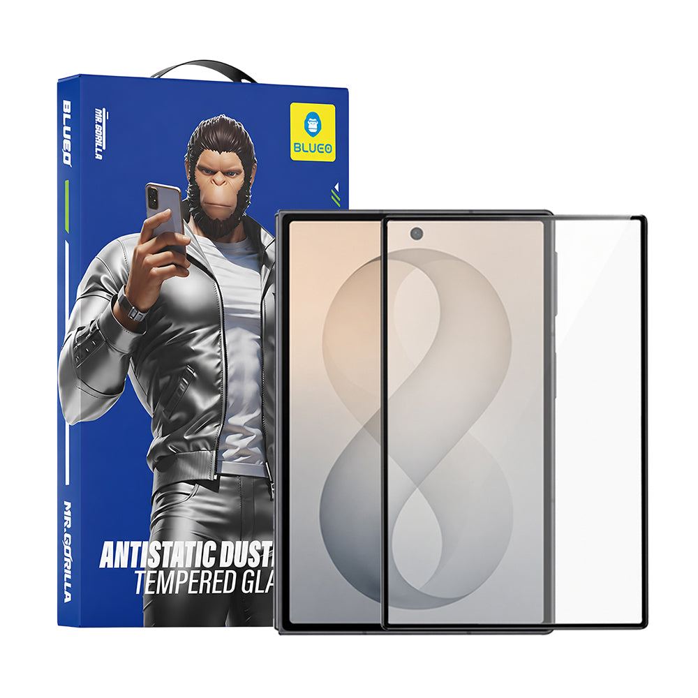 Folie de protectie Ecran Exterior Blueo HD pentru Samsung Galaxy Z Fold8 F976, Sticla Securizata, Full Glue, 2.5D, Neagra