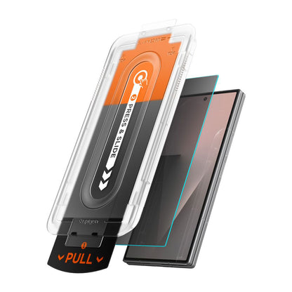Folie de protectie Ecran Exterior Privacy Spigen GlastR EZ FIT Pro HD pentru Samsung Galaxy Z Fold8 Ultra F976, Sticla Securizata, Full Glue, Set 2 bucati