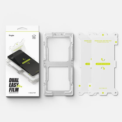 Folie de protectie Ecran Interior Ringke Dual Easy Pro pentru Samsung Galaxy Z Flip7 F766, Plastic, Set 2 bucati