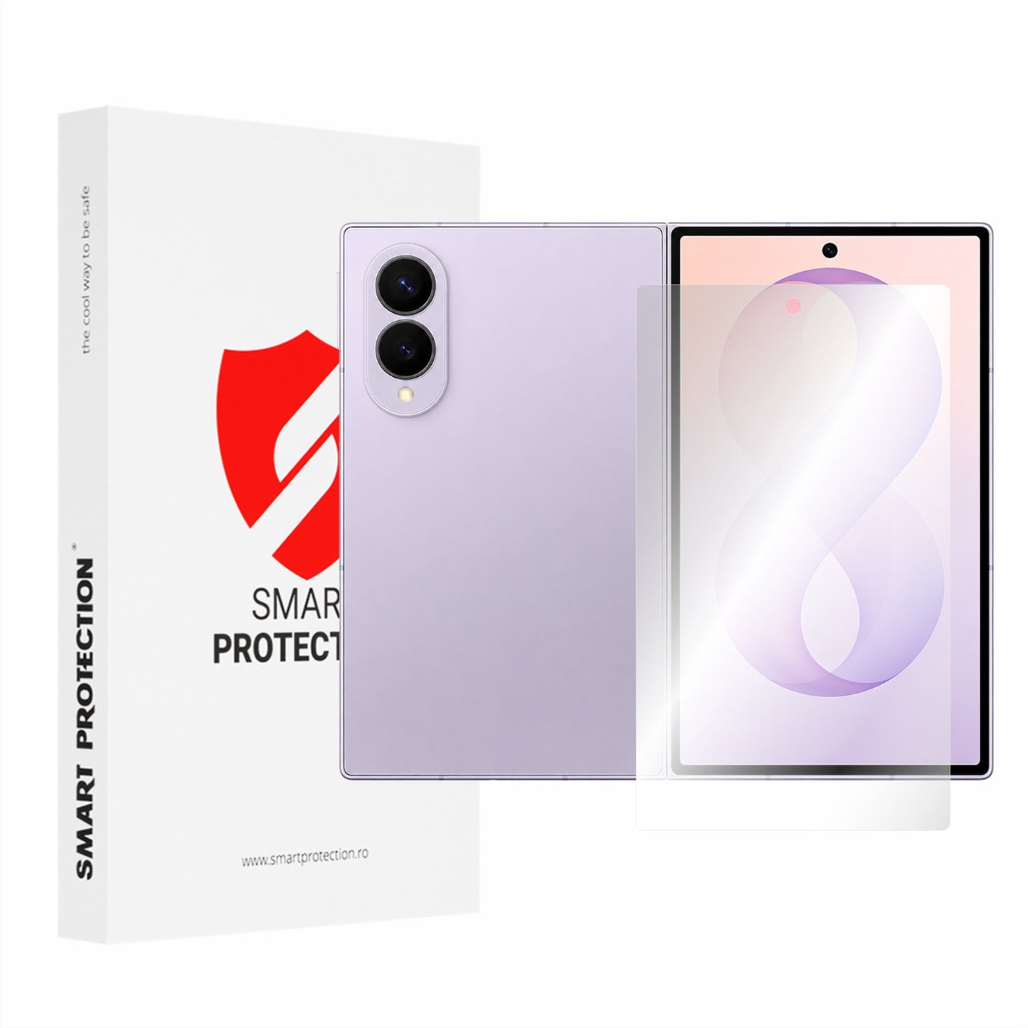 Folie de protectie Ecran Exterior Smart Protection Premium Classic pentru Samsung Galaxy Z Fold8 F971, Plastic, Set 2 bucati