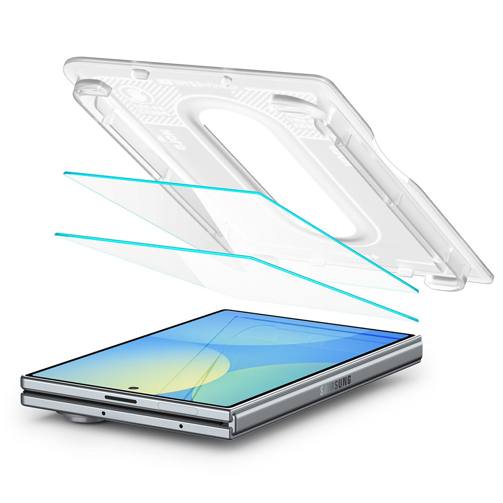 Folie de protectie Ecran Exterior Spigen GlastR EZ FIT Pro HD pentru Samsung Galaxy Z Fold8 F971, Sticla Securizata, Full Glue, Set 2 bucati AGL11943