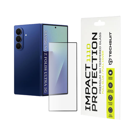 Folie de protectie Ecran Exterior Techsuit pentru Samsung Galaxy Z Fold8 Ultra F971, Sticla Securizata, Full Glue, 111D, Neagra