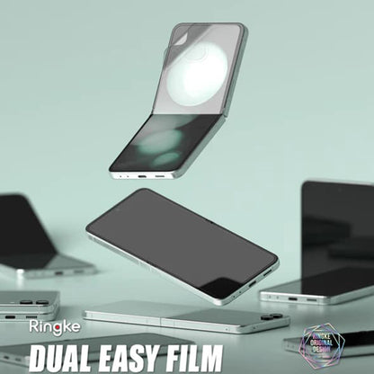 Folie de protectie Ecran Interior Ringke Dual Easy pentru Samsung Galaxy Z Flip5 F731, Plastic, Set 2 bucati