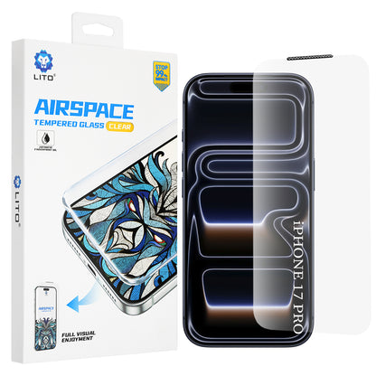 Folie de protectie Ecran Lito Airspace Border pentru Apple iPhone 18 Pro / 17 Pro, Sticla Securizata, Full Glue
