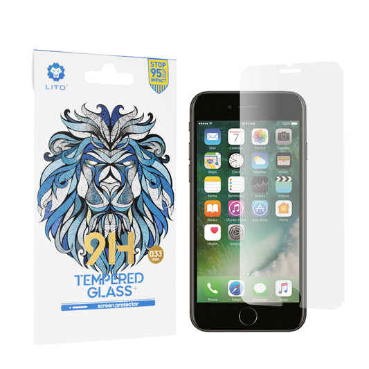 Folie de protectie Ecran Lito Classic pentru Apple iPhone SE (2022) / SE (2020) / 8 / 7, Sticla Securizata, Full Glue, 2.5D