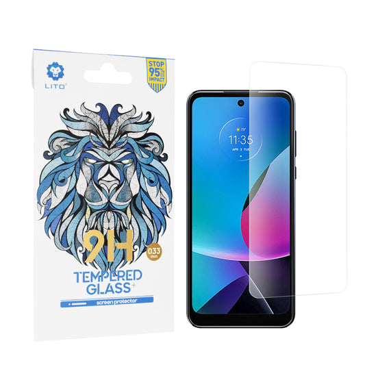 Folie de protectie Ecran Lito Classic pentru Motorola Moto G Play (2023), Sticla Securizata, Full Glue, 2.5D