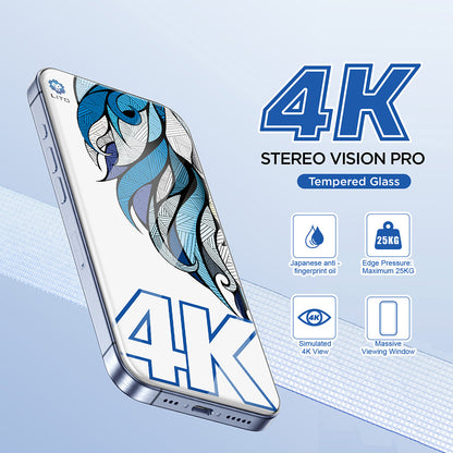 Folie de protectie Ecran Lito D+ Max 4K pentru Apple iPhone 17 / 16 Pro, Sticla Securizata, Full Glue, Neagra