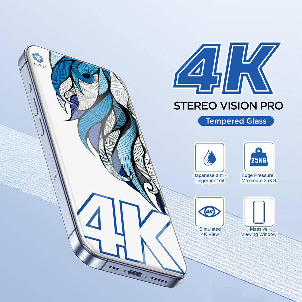 Folie de protectie Ecran Lito D+ Max 4K pentru Apple iPhone 17 Pro, Sticla Securizata, Full Glue, Neagra