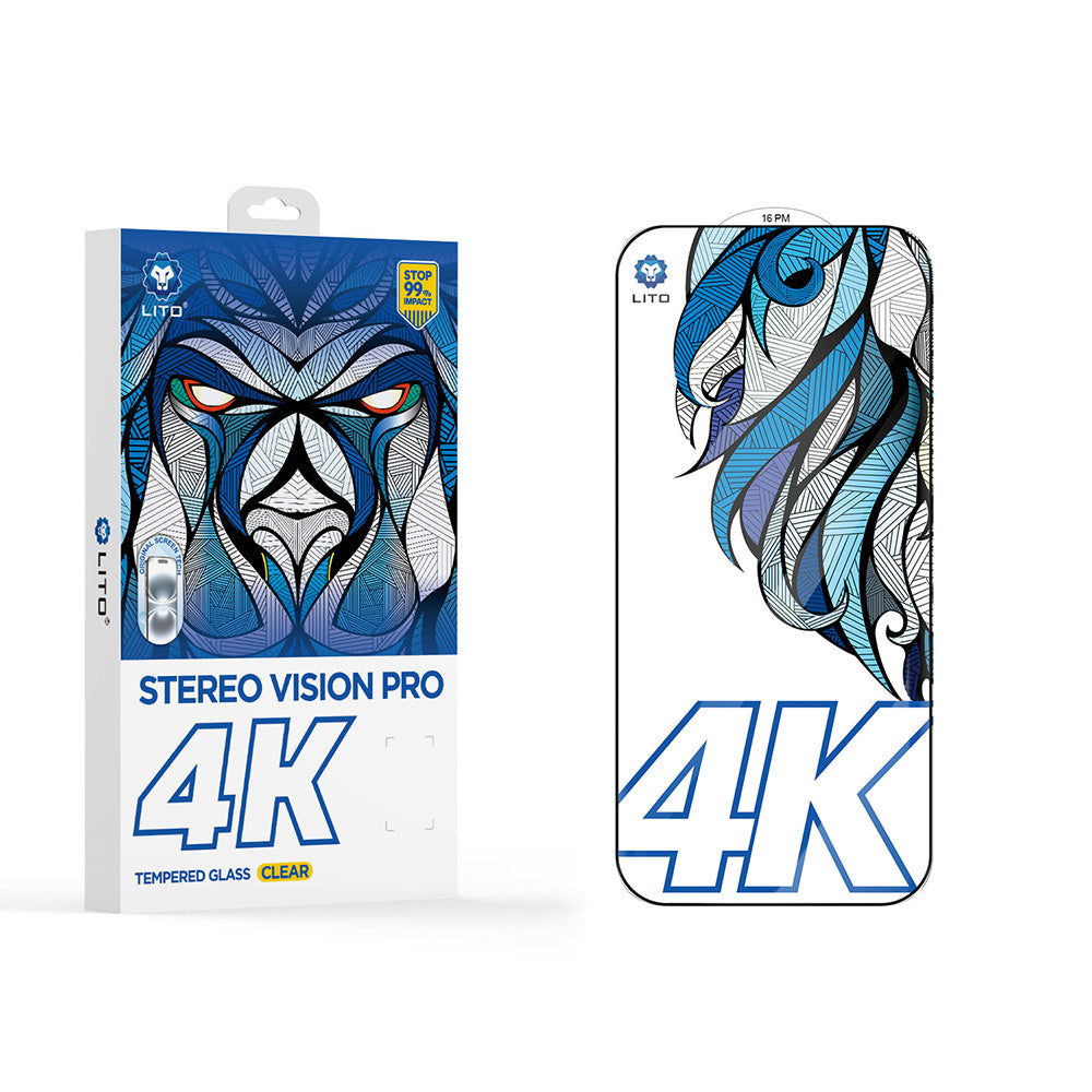 Folie de protectie Ecran Lito D+ Max 4K pentru Apple iPhone 17 Pro, Sticla Securizata, Full Glue, Neagra