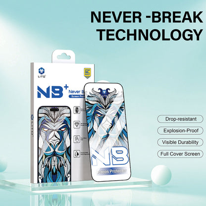 Folie de protectie Ecran Lito NB pentru Apple iPhone 17 Air, Sticla Securizata, Full Glue, Neagra