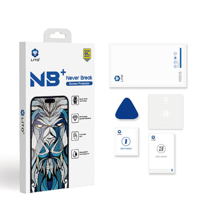 Folie de protectie Ecran Lito NB pentru Apple iPhone 17 Air, Sticla Securizata, Full Glue, Neagra
