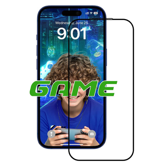 Folie de protectie Ecran Mata Anank 5X Reinforced pentru Apple iPhone 17 Pro, Sticla Securizata, Full Glue, 2.5D, Neagra