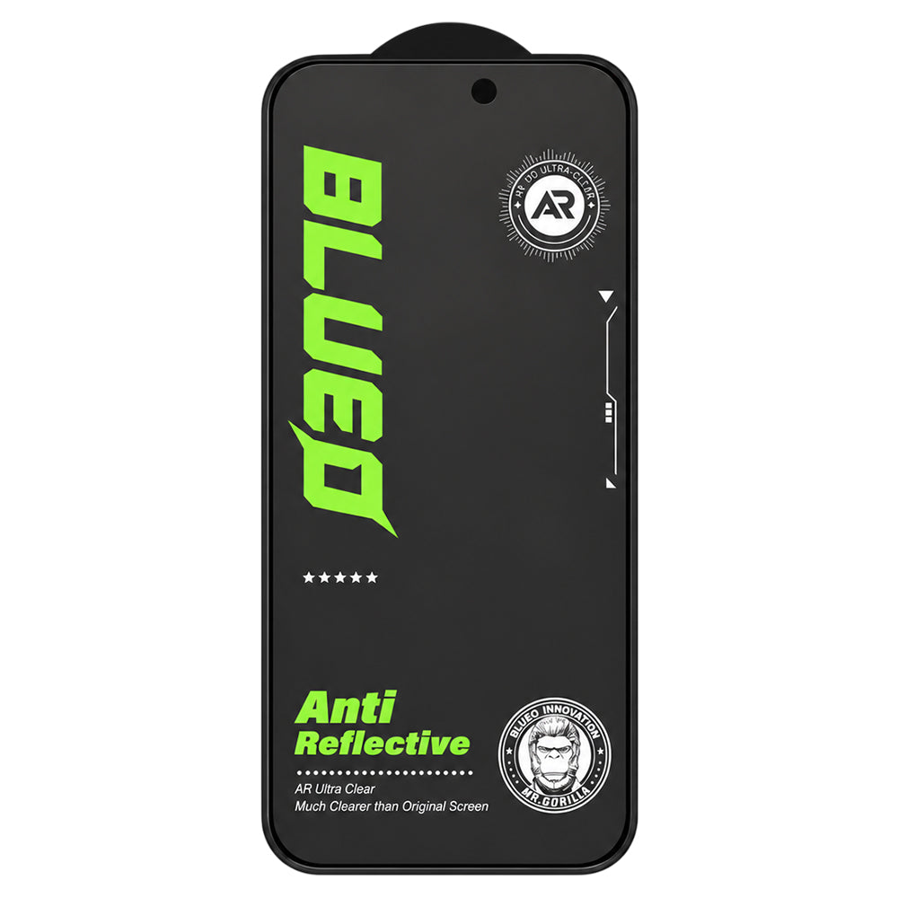 Folie de protectie Ecran Matte Blueo Anti Reflective HD pentru Apple iPhone 18 Pro Max, Sticla Securizata, Full Glue, Neagra