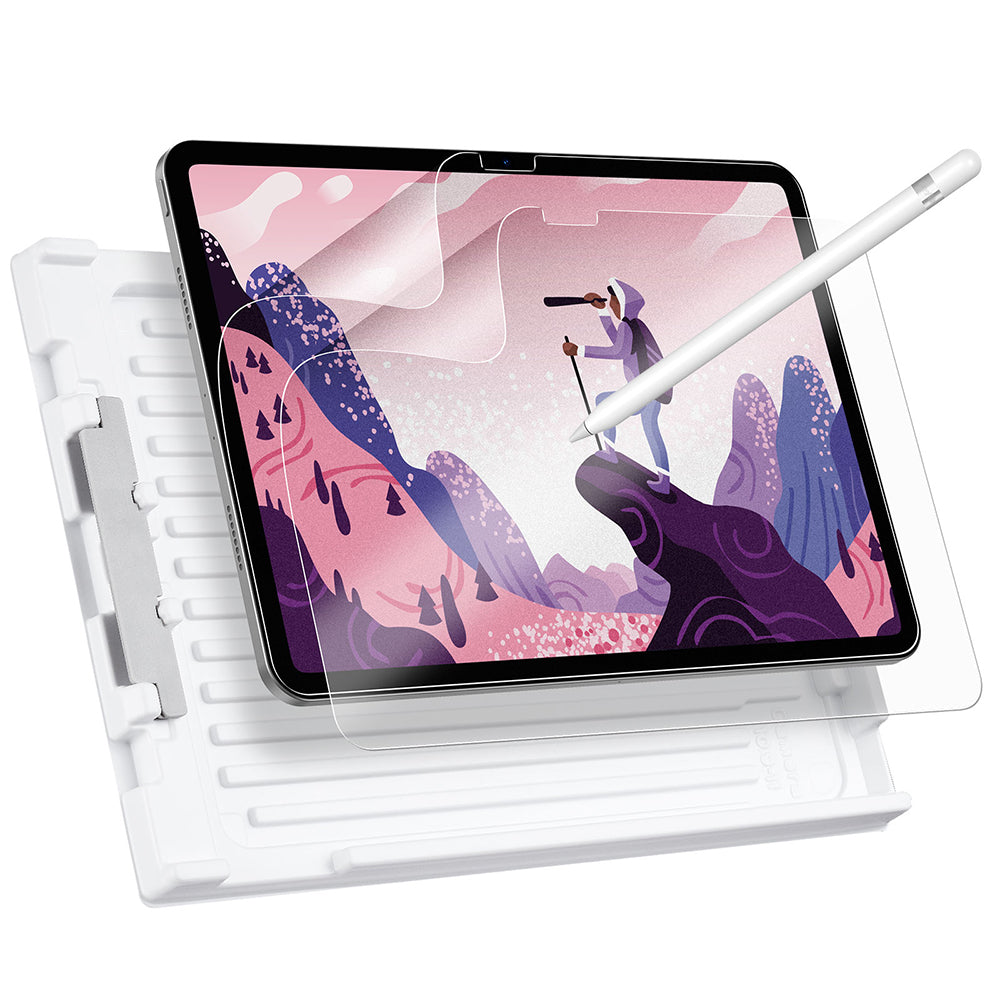 Folie de protectie Ecran Matte ESR Paper Feel pentru Apple iPad (2025) / (2022), Plastic, Set 2 bucati