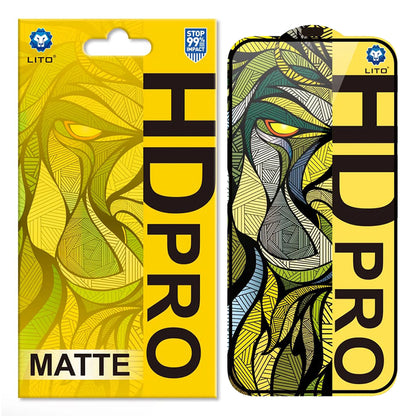 Folie de protectie Ecran Matte Lito HD Pro pentru Apple iPhone 16 Plus, Sticla Securizata, Full Glue, Neagra
