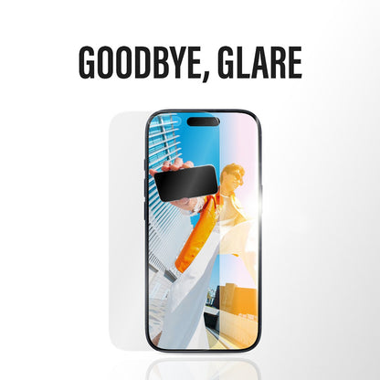 Folie de protectie Ecran Matte PanzerGlass Armor EasyAligner pentru Apple iPhone 17 / 16 Pro, Sticla Securizata, Full Glue