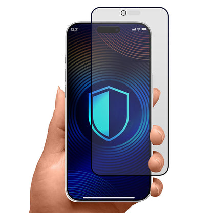 Folie de protectie Ecran Matte Privacy 3MK HardGlass Max pentru Apple iPhone 17 Air, Sticla Securizata, Full Glue