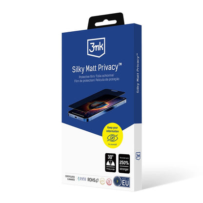 Folie de protectie Ecran Matte Privacy 3MK Silky pentru Apple iPhone 17 Pro Max, Plastic