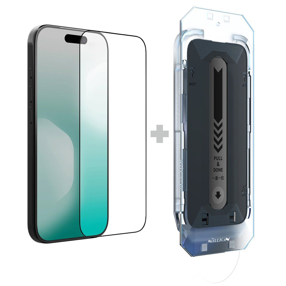 Folie de protectie Ecran Nillkin CP+ Pro with Applicator pentru Apple iPhone 17, Sticla Securizata, Full Glue, Neagra