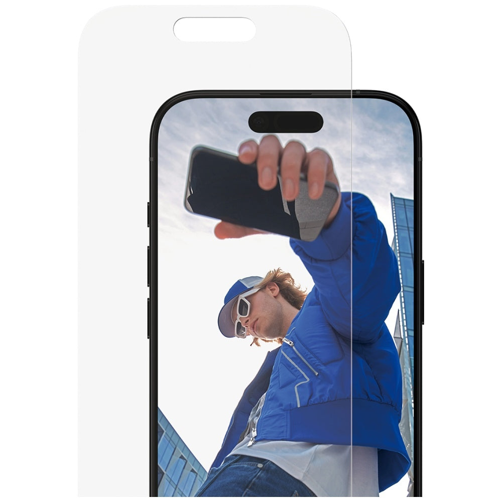 Folie de protectie Ecran PanzerGlass Classic Fit EasyAligner pentru Apple iPhone 17 / 16 Pro, Sticla Securizata, Full Glue