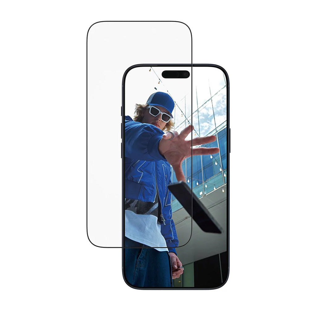 Folie de protectie Ecran PanzerGlass Ultra-Wide Fit EasyAligner pentru Apple iPhone 17 Pro Max, Sticla Securizata, Full Glue, Neagra