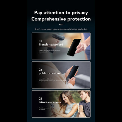 Folie de protectie Ecran Privacy Anank 1X Reinforced 360 pentru Apple iPhone 14 Pro, Sticla Securizata, Full Glue, 2.5D