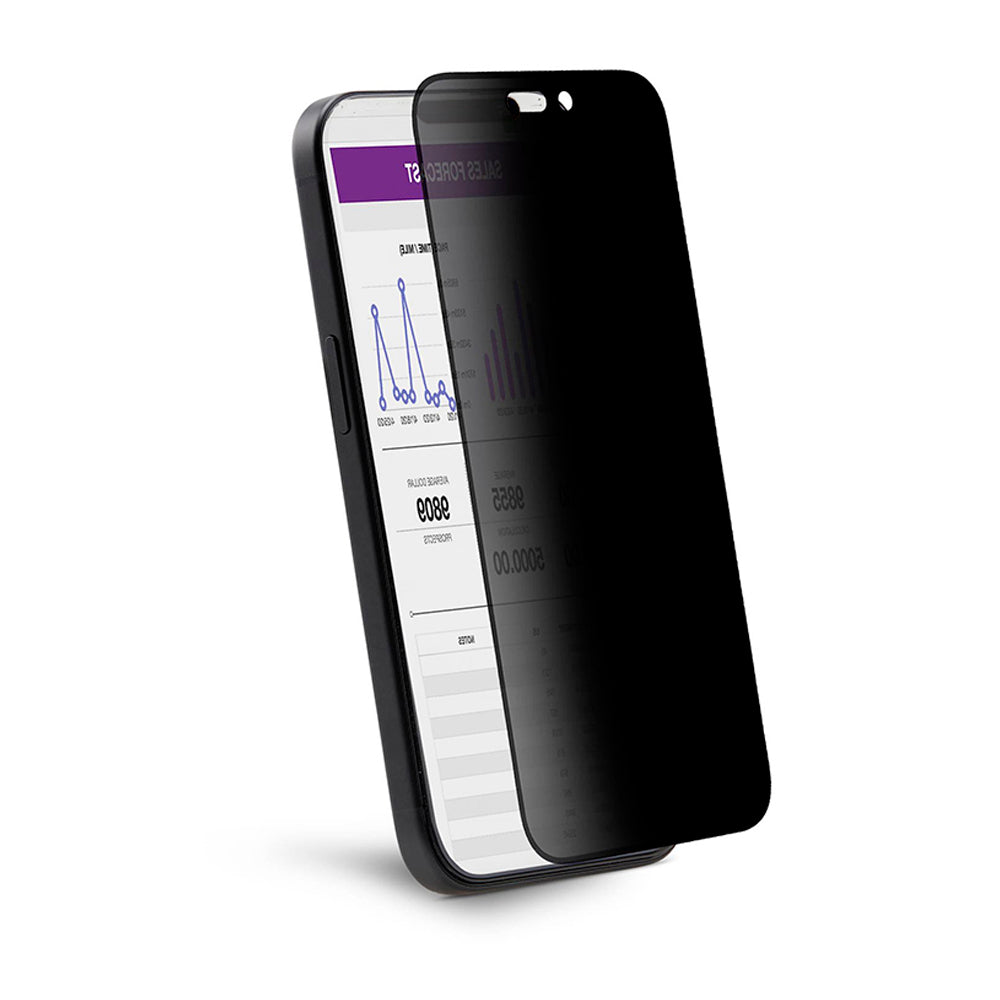 Folie de protectie Ecran Privacy Anank 1X Reinforced 360 pentru Apple iPhone 15, Sticla Securizata, Full Glue, 2.5D