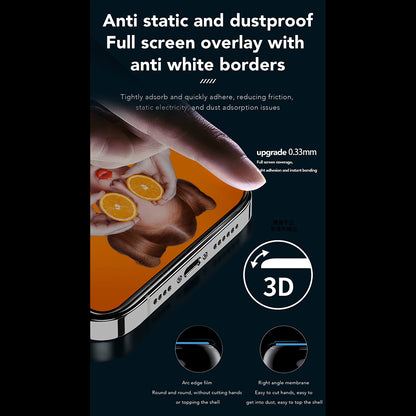Folie de protectie Ecran Privacy Anank 2X Reinforced pentru Apple iPhone 15, Sticla Securizata, Full Glue, 2.5D