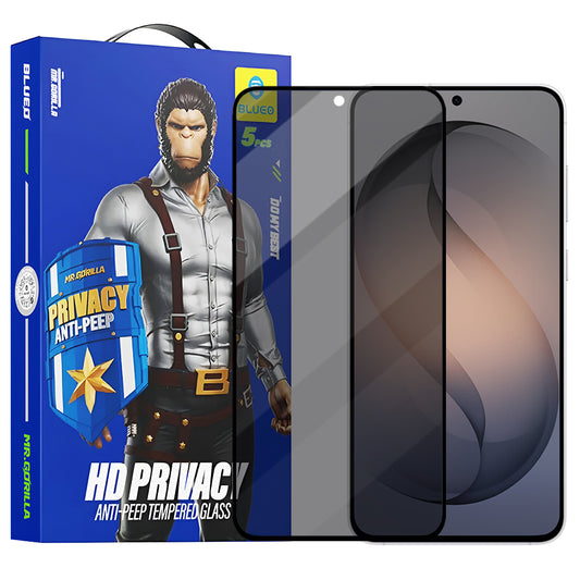 Folie de protectie Ecran Privacy Blueo Anti-Peep pentru Samsung Galaxy S26 S942, Sticla Securizata, Full Glue, Set 5 bucati