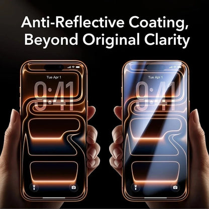 Folie de protectie Ecran Privacy ESR Armorite Pro UltraFit pentru Apple iPhone 18 Pro Max, Sticla Securizata, Full Glue, Set 3 bucati