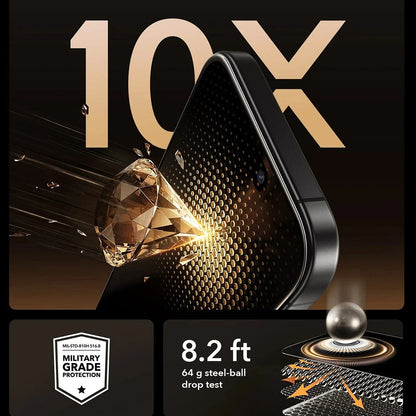 Folie de protectie Ecran Privacy ESR UltraFit Armorite Pro pentru Apple iPhone 17 Pro Max, Sticla Securizata, Full Glue, Set 3 bucati