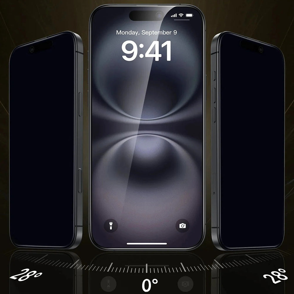 Folie de protectie Ecran Privacy ESR UltraFit Armorite Pro pentru Apple iPhone 17 Pro, Sticla Securizata, Full Glue, Set 3 bucati