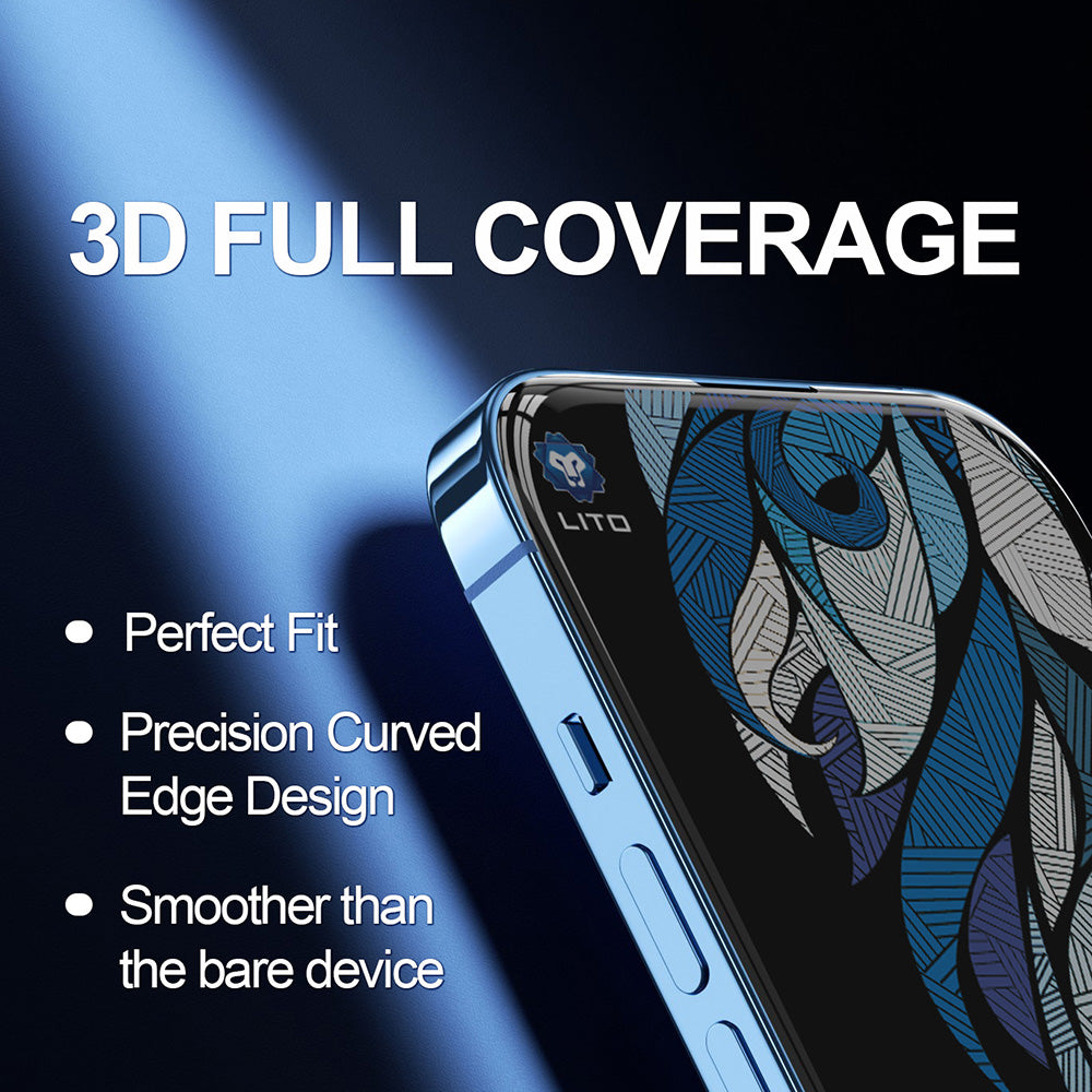 Folie de protectie Ecran Privacy Lito D+ Max 4K pentru Apple iPhone 17 / 16 Pro, Sticla Securizata, Full Glue