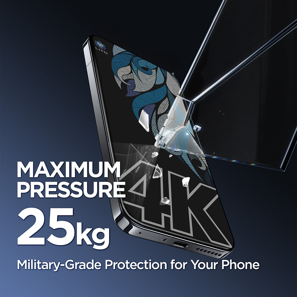 Folie de protectie Ecran Privacy Lito D+ Max 4K pentru Apple iPhone 17 / 16 Pro, Sticla Securizata, Full Glue