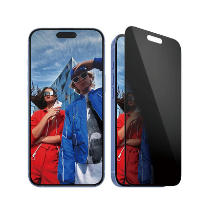 Folie de protectie Ecran Privacy PanzerGlass Ultra-Wide Fit EasyAligner pentru Apple iPhone 16 Plus / 15 Plus, Sticla Securizata, Full Glue
