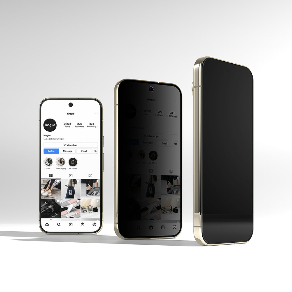 Folie de protectie Ecran Privacy Ringke Easy Slide pentru Google Pixel 11 Pro XL / 10 Pro XL / 9 Pro XL, Sticla Securizata, Full Glue, Set 2 bucati