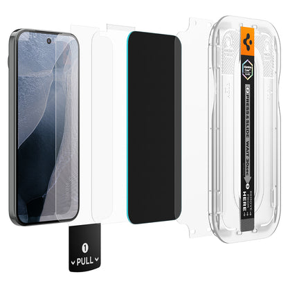 Folie de protectie Ecran Privacy Spigen GlastR EZ FIT Pro pentru Google Pixel 11 Pro XL, Sticla Securizata, Full Glue, Set 2 bucati AGL11486