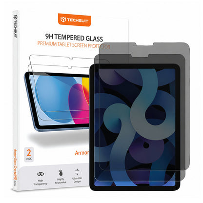 Folie de protectie Ecran Privacy Techsuit ArmorGlass CrystalHD pentru Apple iPad Pro 11 (2022), Sticla Securizata, Full Glue, Set 2 bucati