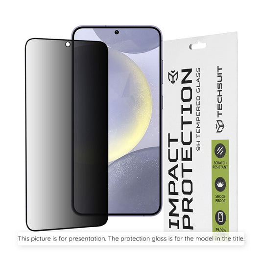 Folie de protectie Ecran Privacy Techsuit pentru Apple iPhone 18 Pro Max, Sticla Securizata, Full Glue, 111D