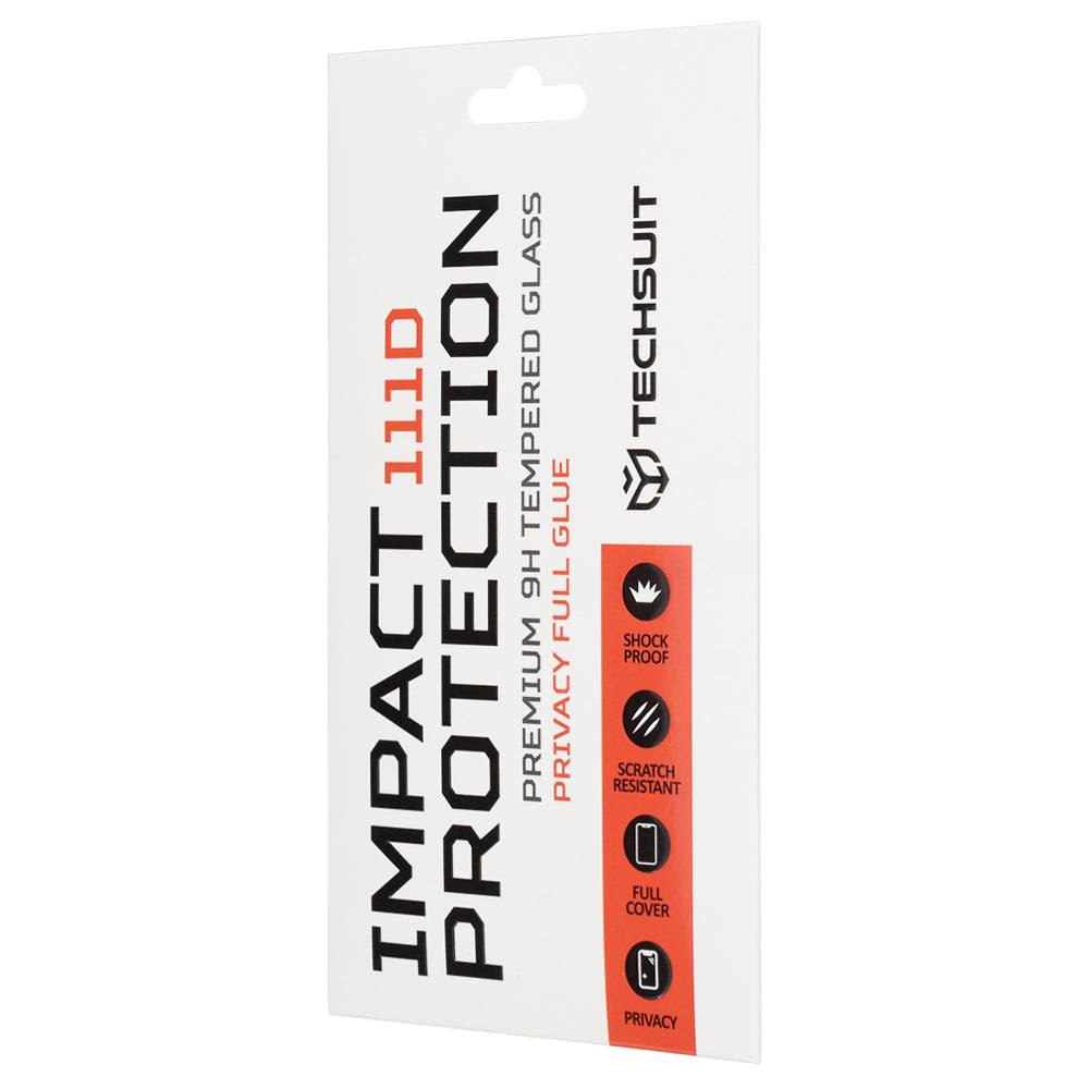 Folie de protectie Ecran Privacy Techsuit pentru Xiaomi 17 Ultra, Sticla Securizata, Full Glue, 111D