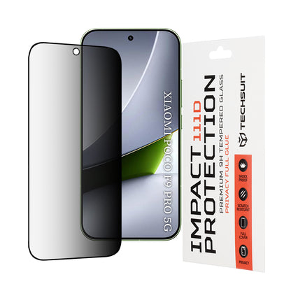 Folie de protectie Ecran Privacy Techsuit pentru Xiaomi Poco F9 Pro, Sticla Securizata, Full Glue, 111D