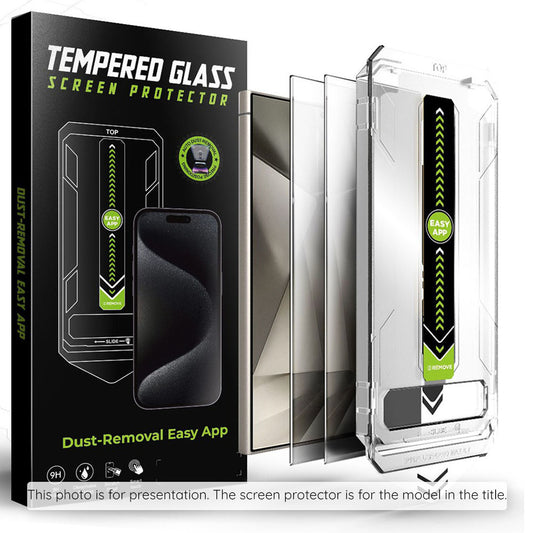 Folie de protectie Ecran Privacy Techsuit TitanGlass CrystalHD pentru Samsung Galaxy S25 FE, Sticla Securizata, Full Glue, Set 2 bucati