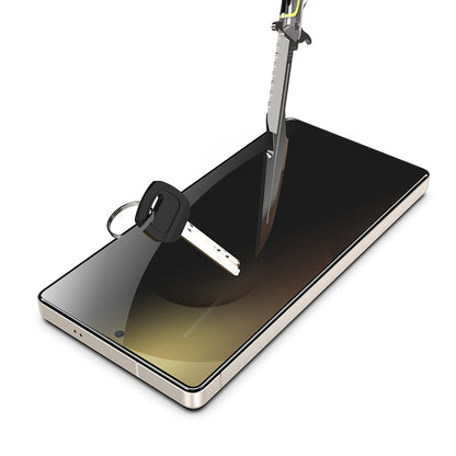 Folie de protectie Ecran Privacy Techsuit TitanGlass CrystalHD pentru Samsung Galaxy S26 Ultra, Sticla Securizata, Full Glue