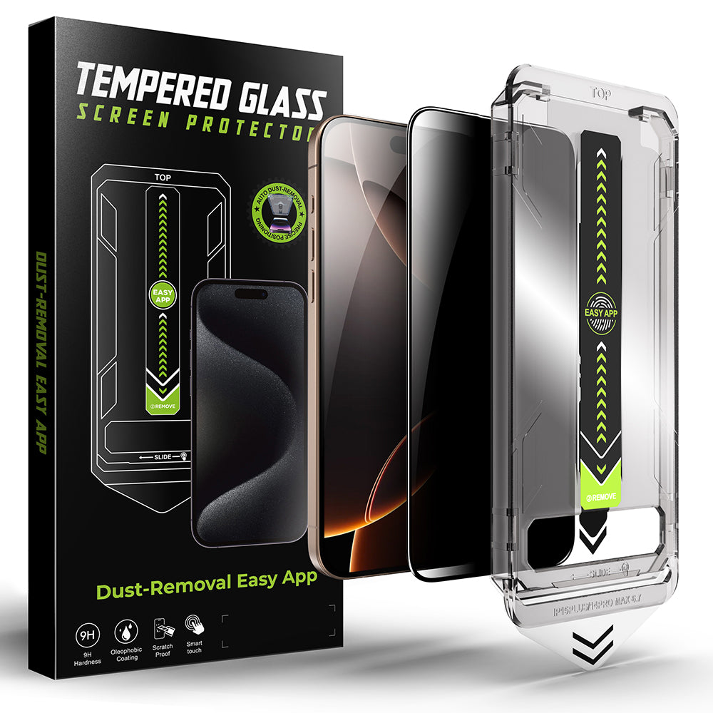 Folie de protectie Ecran Privacy Techsuit TitanGlass pentru Apple iPhone 17 Pro Max, Sticla Securizata, Full Glue