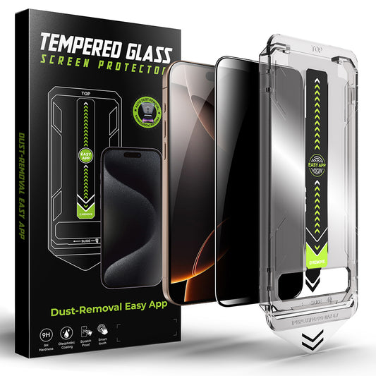 Folie de protectie Ecran Privacy Techsuit TitanGlass pentru Apple iPhone 17 Pro Max, Sticla Securizata, Full Glue