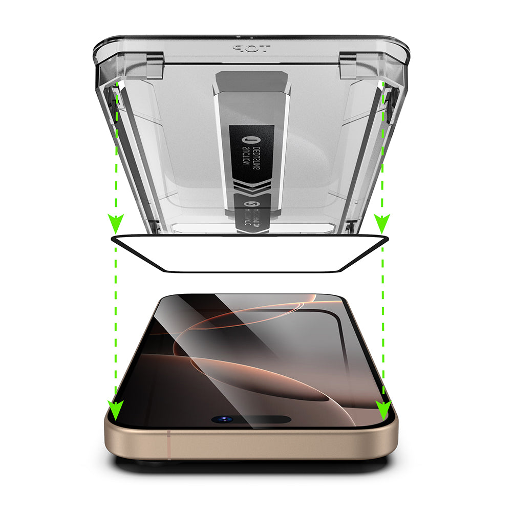 Folie de protectie Ecran Privacy Techsuit TitanGlass pentru Apple iPhone 17 Pro Max, Sticla Securizata, Full Glue