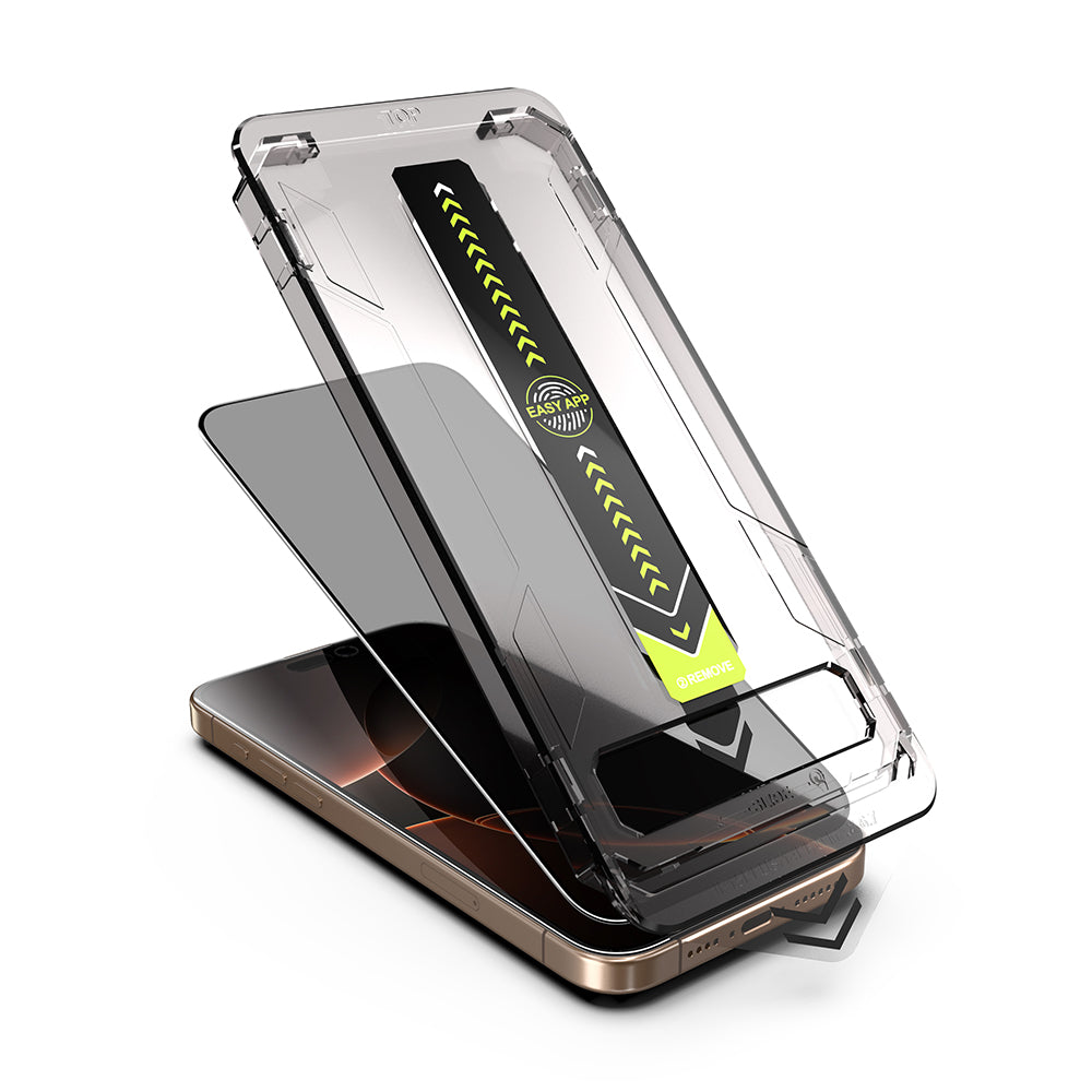 Folie de protectie Ecran Privacy Techsuit TitanGlass pentru Apple iPhone 17 Pro Max, Sticla Securizata, Full Glue
