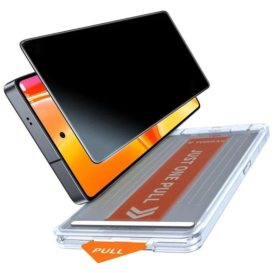 Folie de protectie Ecran Privacy Torras GlassGo Install Master pentru Samsung Galaxy S26 Ultra, Sticla Securizata, Full Glue