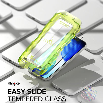 Folie de protectie Ecran Ringke Easy Slide pentru Apple iPhone 17 Air, Sticla Securizata, Full Glue, Set 2 bucati